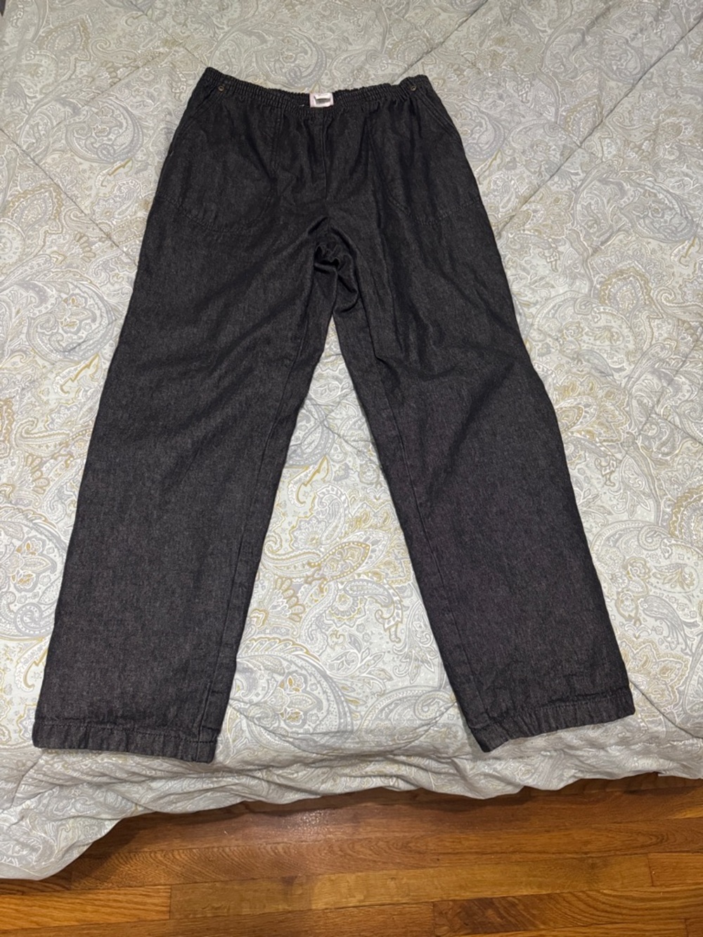 Women American Sweetheart Black Straight Elastic Jeans Size 12